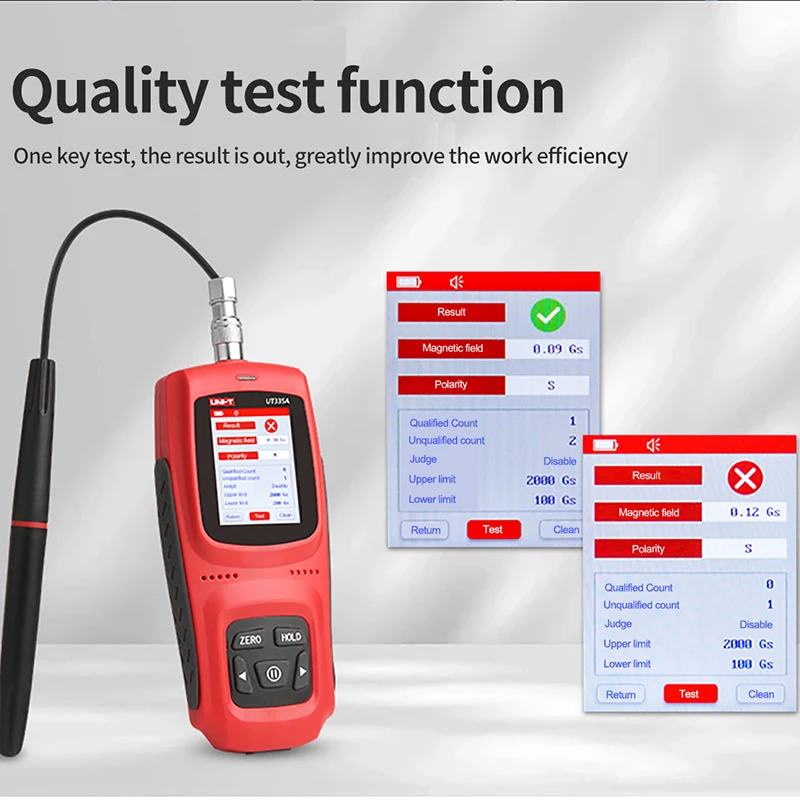 UNI-T UT335A UT335B UT335C يده الرقمية غاوس متر 0-3000mT التلقائي دليل صفر للكشف عن المجال المغناطيسي