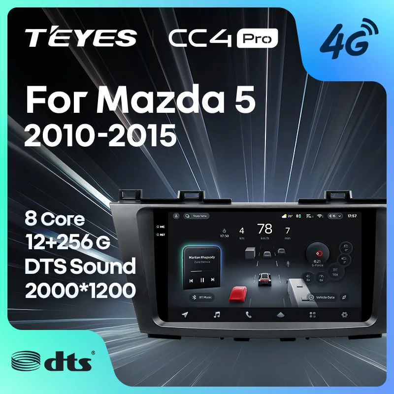 

TEYES Тиайс CC4 PRO Штатная магнитола For Мазда 5 3 CW For Mazda 5 3 CW 2010 - 2015 автомагнитола 2 DIN DVD GPS CarPlay Android Auto мультимедиа автомобиля головное магнитола