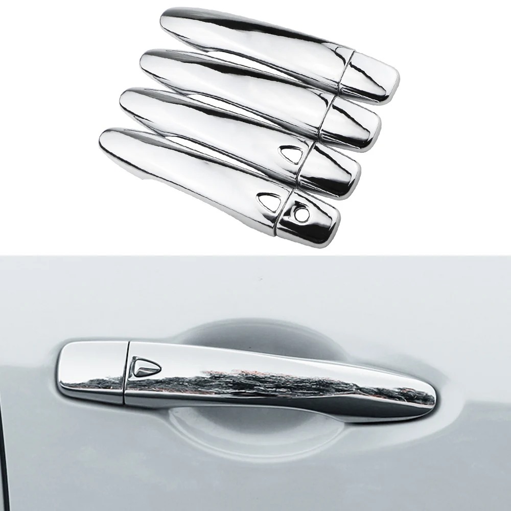 Embellecedor de manija de puerta de coche, accesorio Protector de pegatina de decoración, ABS cromado, 8 piezas, para Nissan Kicks 2017 - 2022