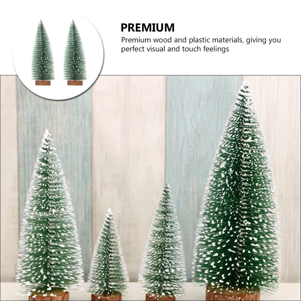 2 قطعة زينة شجرة عيد الميلاد الصغيرة تصميم مبتكر الألوان الطازجة غرفة المعيشة المنزلي غرفة نوم غرفة الطعام ديكور زينة صغيرة #3