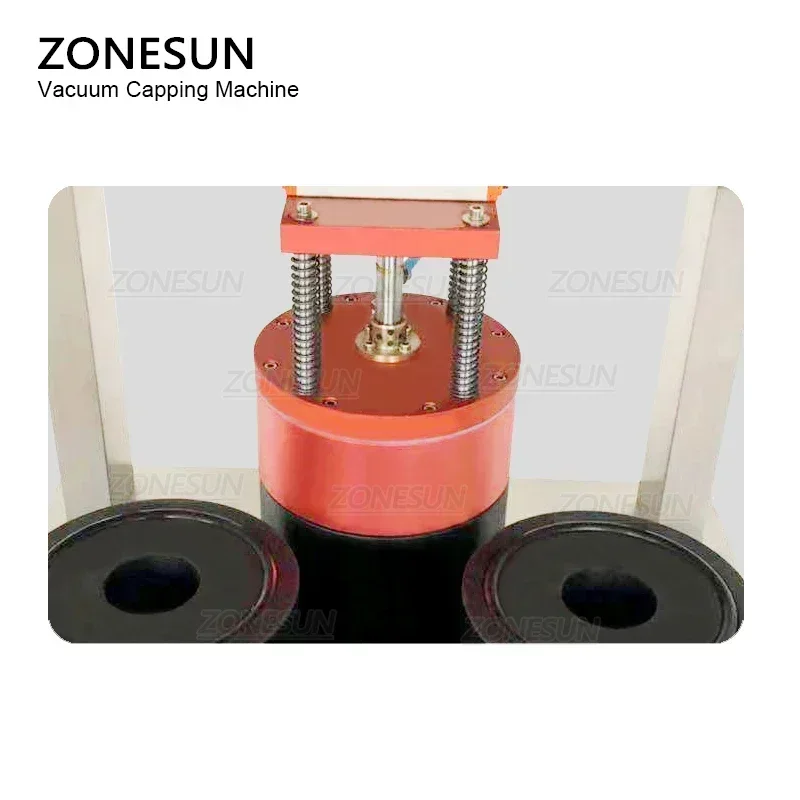 ZONESUN Semi-automatic Vacuum Capping Machine Chili Sauce Canned Tinplate Glass Bottle Custom mold Vacuum sealing Machine