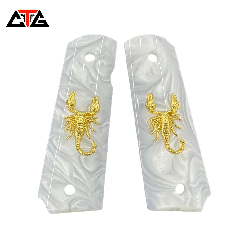 1911-punos-de-tamano-completo-perla-blanca-con-escorpion-dorado-aptos-para-colt-kimber-springfield-remington-rock-islandgovernment-commander