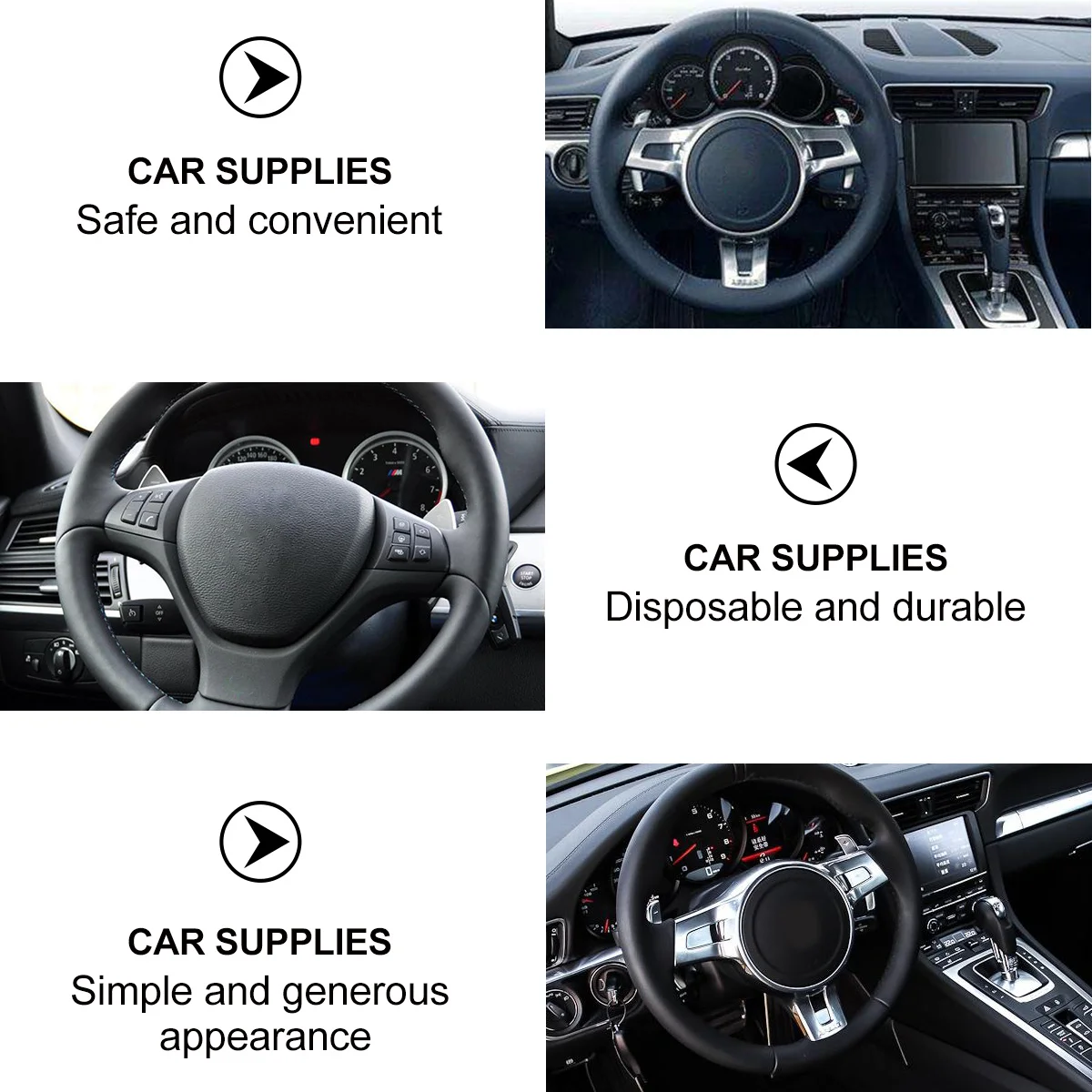 

100Pcs Universal Disposable Car Steering Wheel Covers High Quality PVC Plastic Protector Auto Supplies