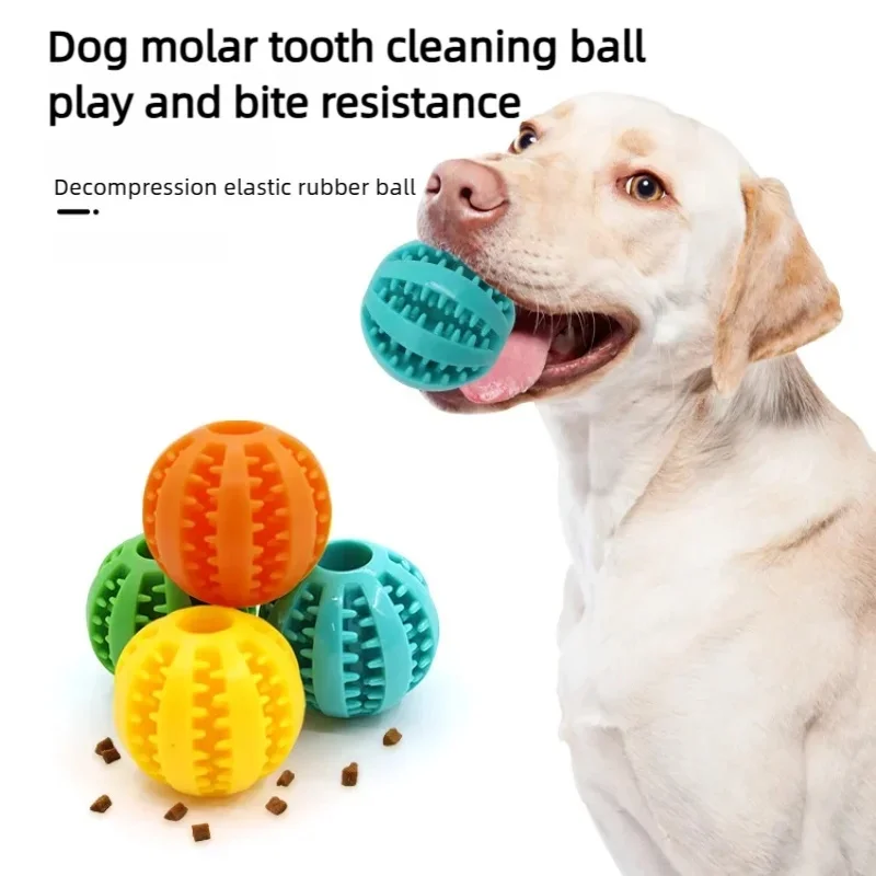 Brinquedos de Borracha Natural para Cães, Brinquedos para Mastigar, Bola de Limpeza Dental, Bola Interativa Extra Resistente de 5cm para Produtos para Animais de Estimação