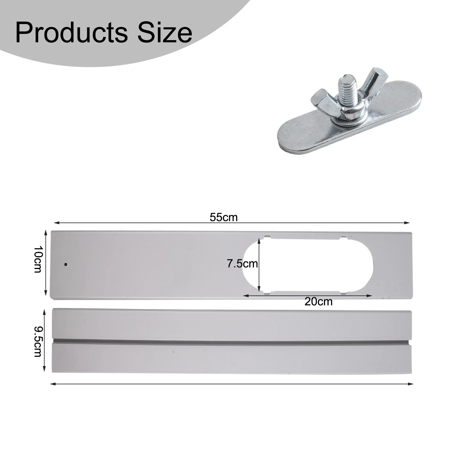 

Block Plate Air Conditioner Plates Air Conditioner 55*10cm Adjustable PVC Portable White High-quality Practical