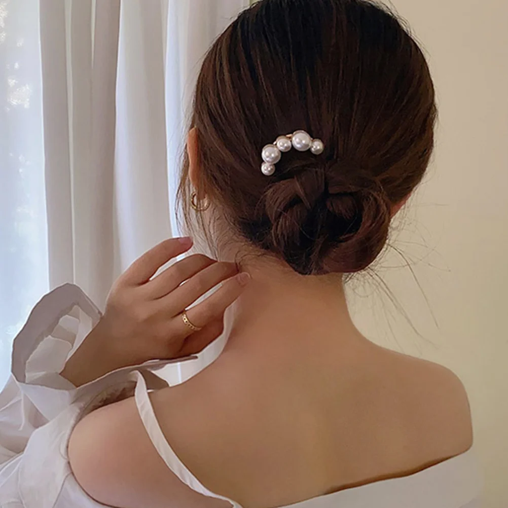 

4pcs Hair Clips Hairpin Headdress U Shape Stick French Pins Shaped Golden Vintage Accessories Hair Forks Smooth Strong Suitable