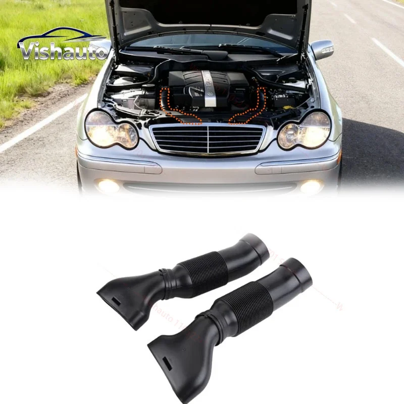 1 Pair Air Intake Hose 2035280107 2035280007 For Mercedes Benz C Class W203 C240 C320 2001-2005