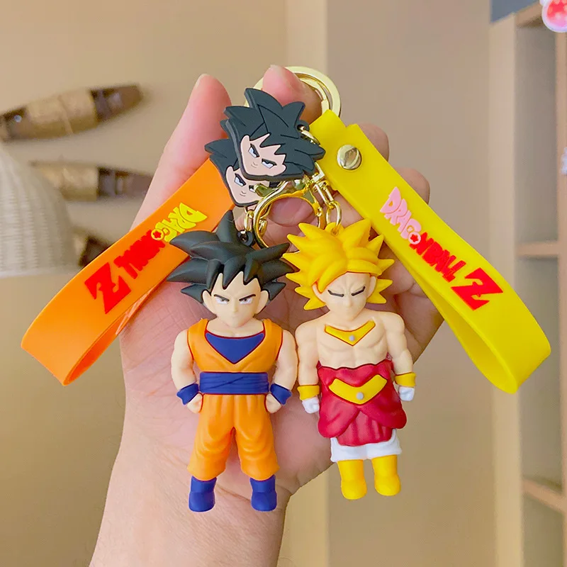 Seven Dragon Ball Sun Wukong Cartoon Keychain Cute Book Bag Hanging Decoration Key Hanging Gifts Wholesale PVC Keychain