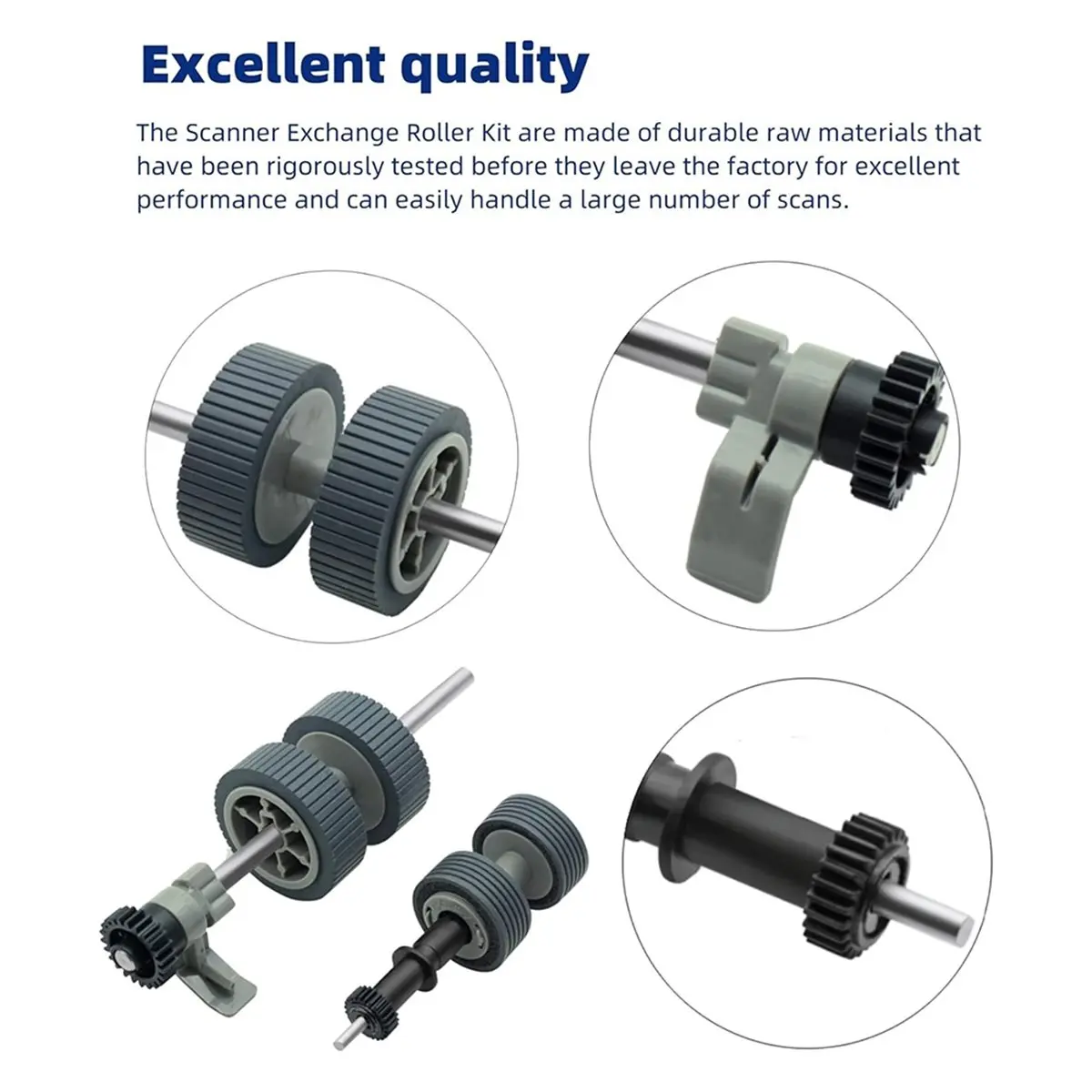 PA03540-0001 Brake Roller & PA03540-0002 Pick Roller Kit for Fi-6130 6130Z 6140 6140Z 6230 6240 Series Scanners