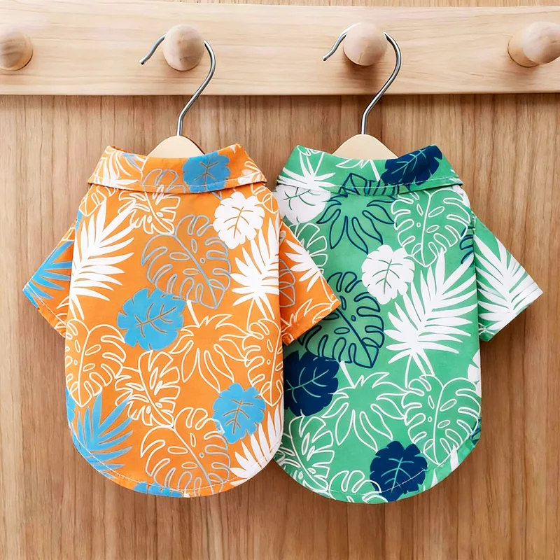 

Summer Male Dog Shirt Quality Breathable Pet Clothing Beach Fashion T-Shirt for Small Medium Dogs Boy Kitty Dog Clothing