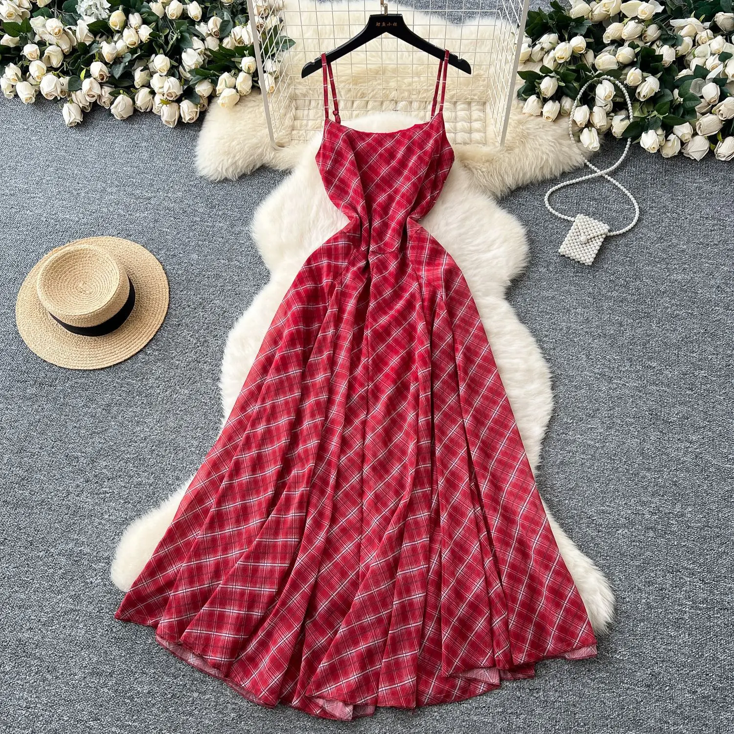 

Sing Dress Women Long Dresses A Line Vestidos V Neck Sleeveless Elegant Splice Y2k Streetwear High Waist Work Summer 2025