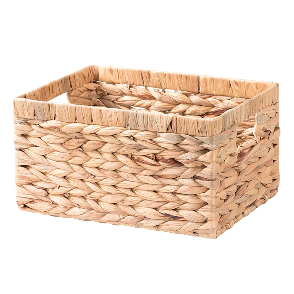

Woven Storage Basket Multi-Functional Household Organizer Home Bedroom Desktop Natural Style Handicraft Basket Decorative