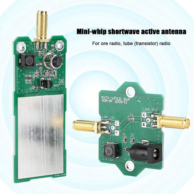 Mini-Whip MF/HF/VHF SDR Antenna Shortwave Active Antenna For Ore Radio, Tube (Transistor) Radio, RTL-SD