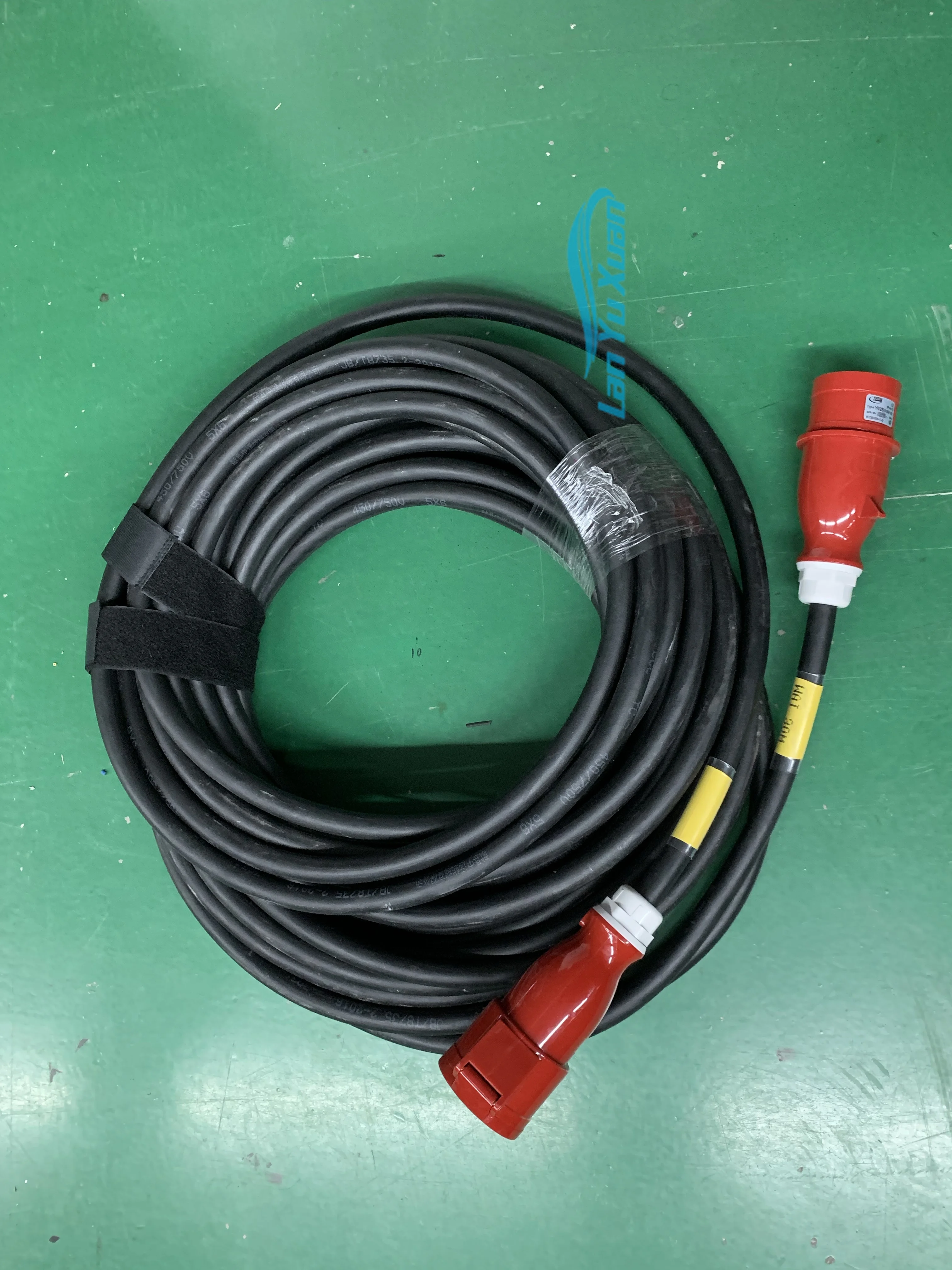 2026 32A CEE Power Cable 5 Pin Plug In/out 5X16mm Cable  Length Customized