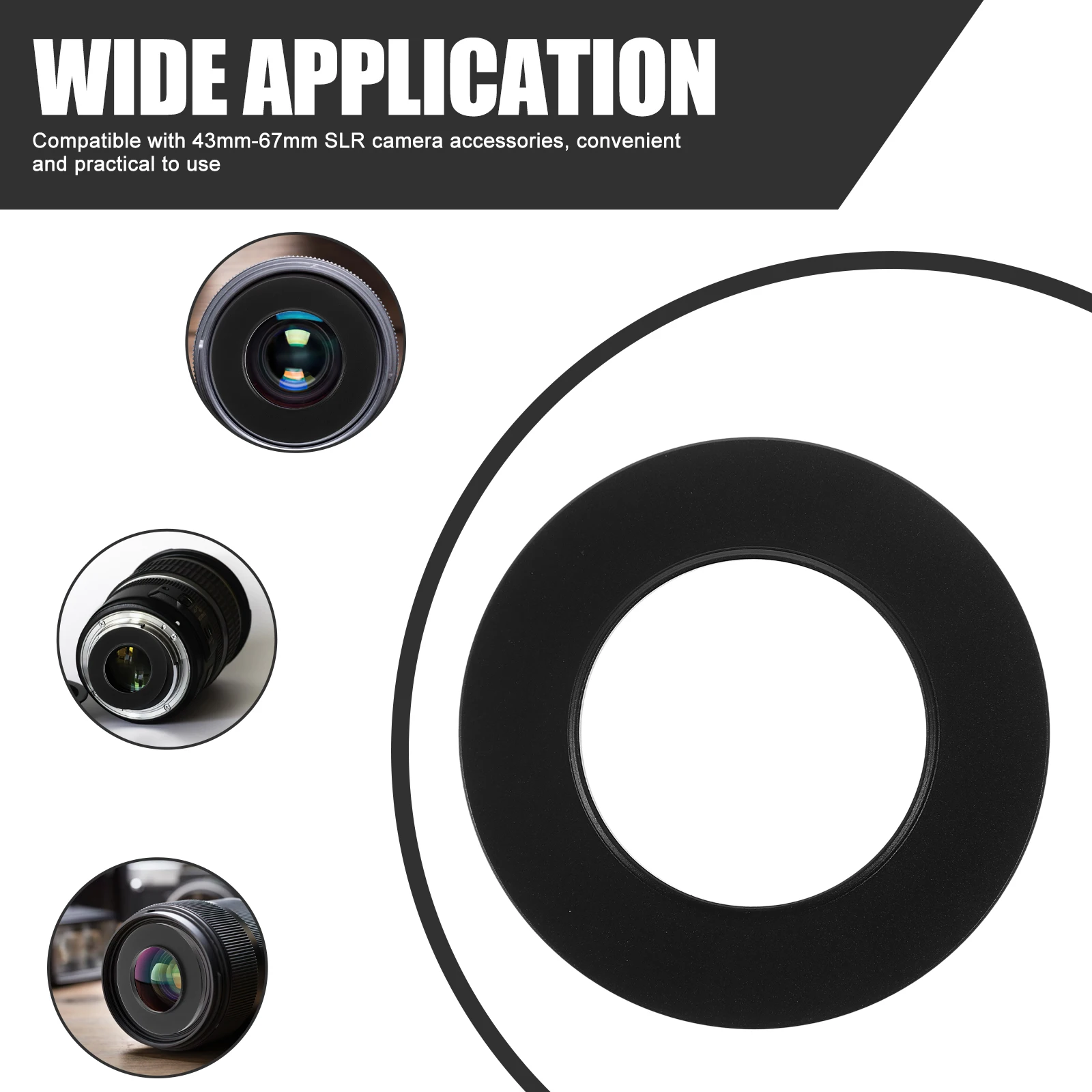 

UV Filter Adapter Ring Camera Lens Step for Square Aluminum down Rings Accessories