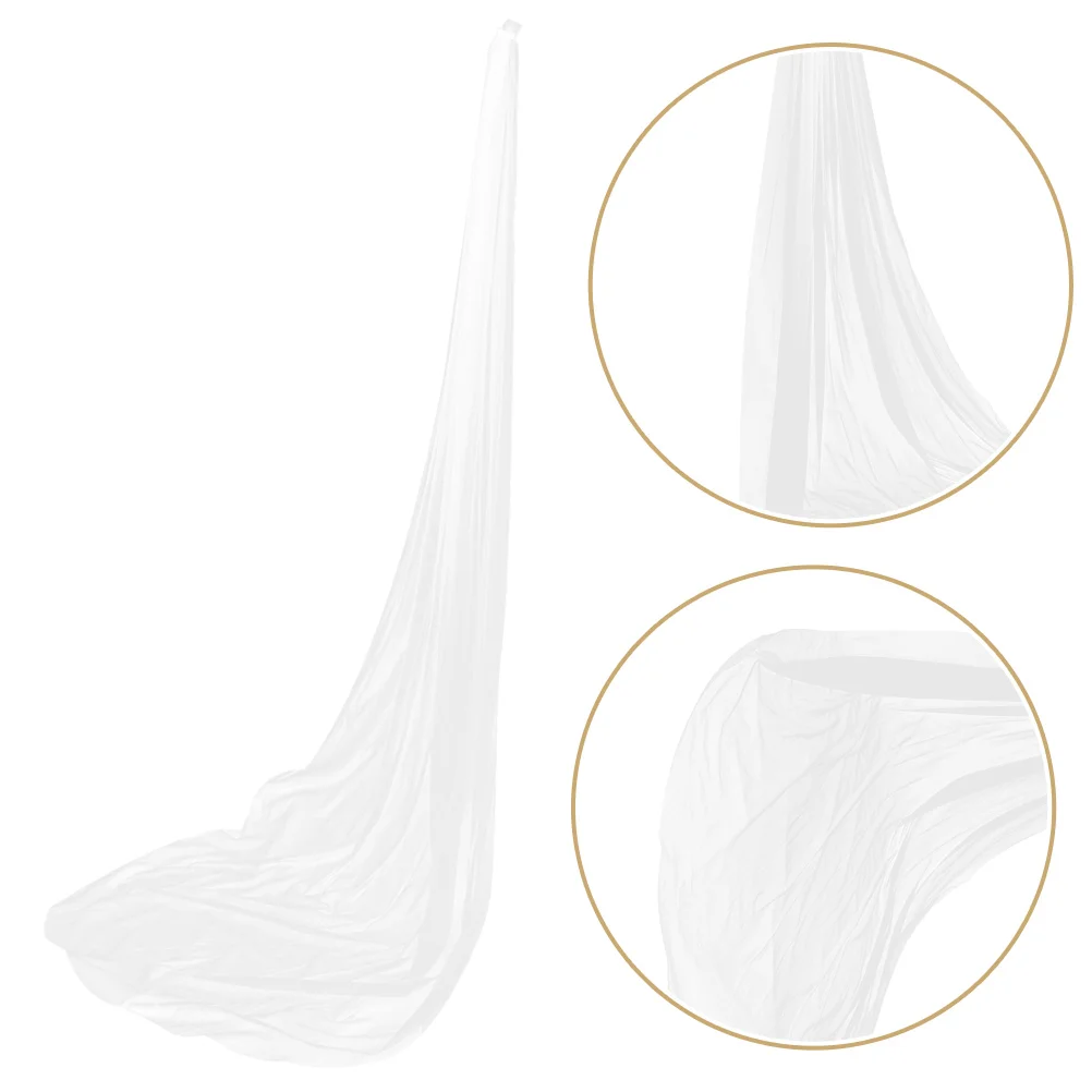 

2pcs Long With Comb White Elegant Chapel Style Soft Lightweight Tulle For Brides Dress Bridal With Hair Comb Long Wedding For