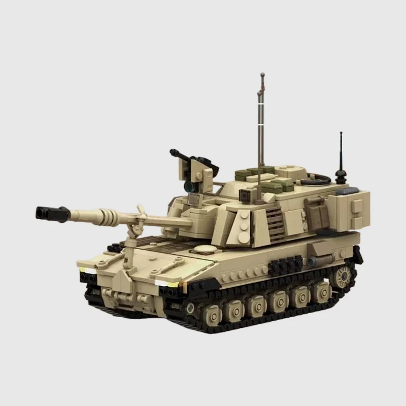 M109A7 Self-Propelled Howitzer Model MOC Building Bricks War Equipment Modular Technology Gifts Holiday Assemble Children Toys