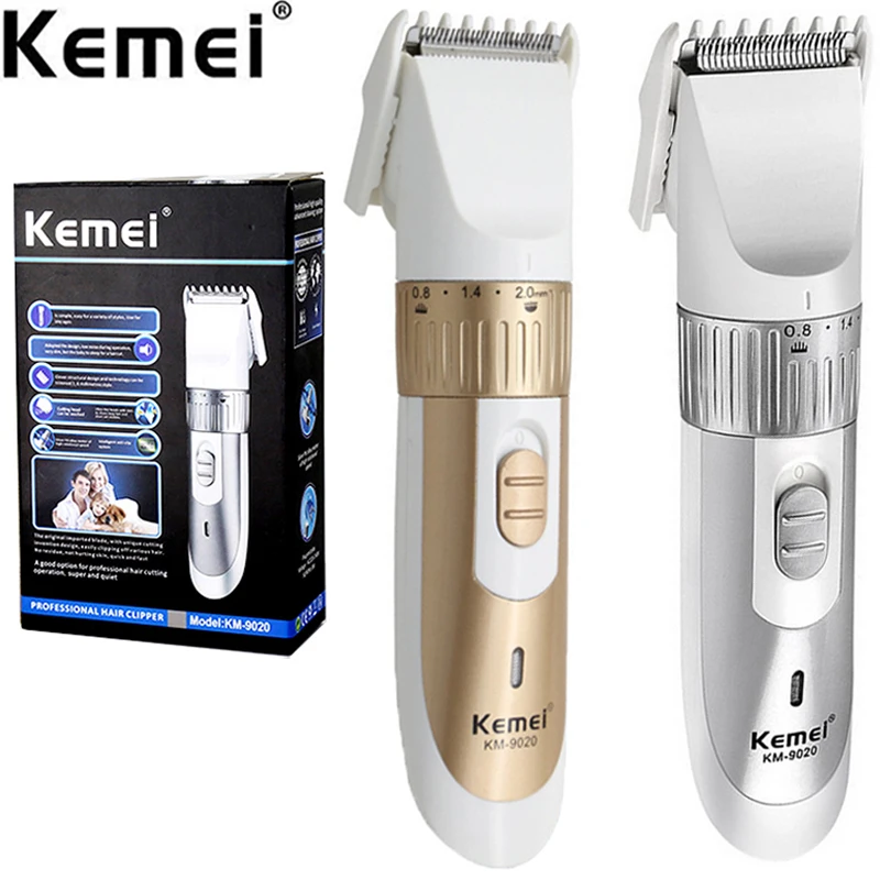 Kemei Professional Hair Trimmer for Men Child Electric Hair Clipper Portable Rechargeable Stainless Blade Hair Cutting Machine