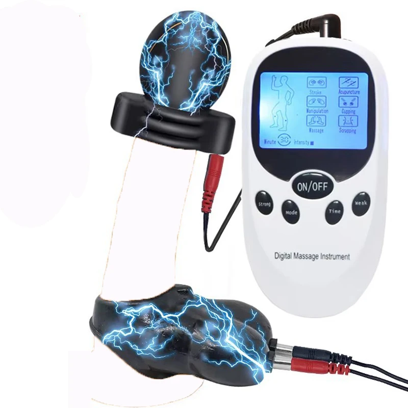 USB charging Host,Electro Shock Glans Trainer Massage Cup Penis Stimulator Cock Rings Scrotum Bound Sleeve Bdsm Sex Toys For Men