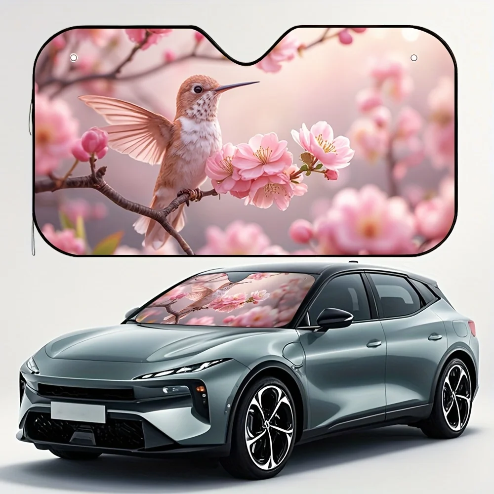 

1pc Elegant Hummingbird Car Sun Visor Ninja Inspired Sun Protection For Swift And Secret Drives Agile Vehicle Accessory Universa