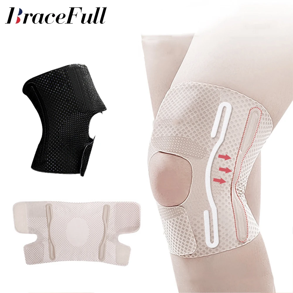 1PC Sports Kneepad Men Women Pressurized Elastic Knee Pads Arthritis Joints Protector Fitness Gear Volleyball Brace Protector