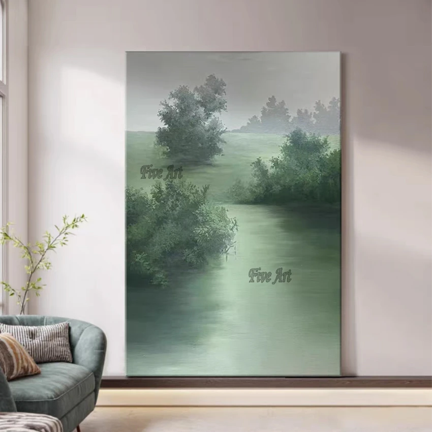 

Настенная картина, Новое поступление, абстрактные картины на холсте с пейзажем на открытом воздухе, текстурированные пейзажи, произведения искусства ручной работы, безрамные, художественный декор