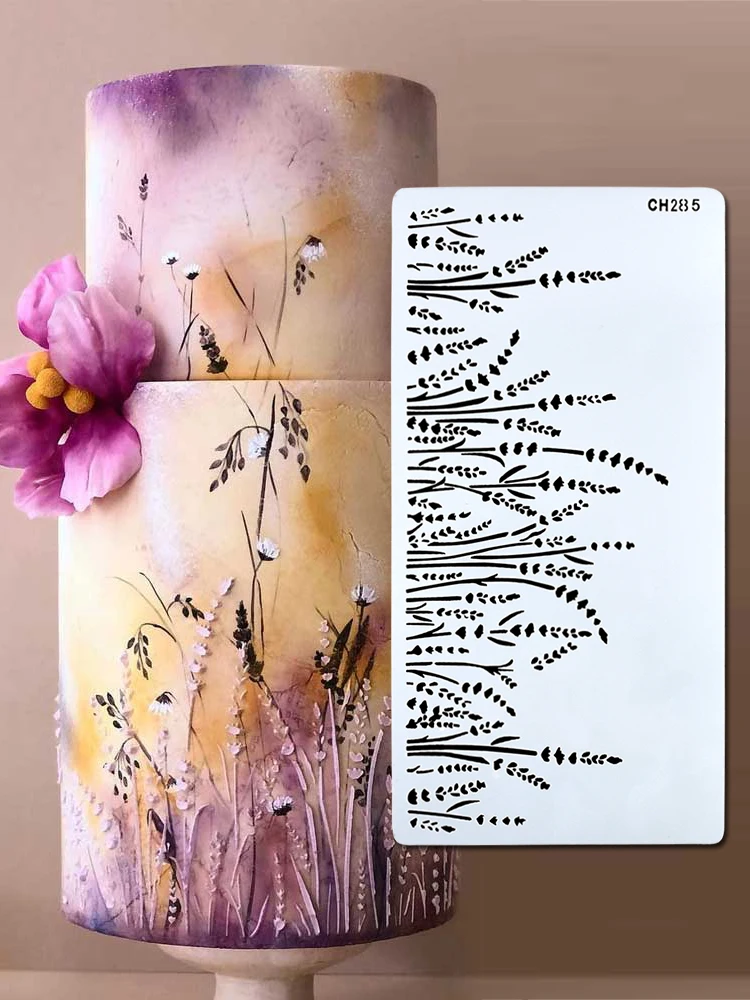 Pochoir de gâteau Design branche de saule, pour Fondant, biscuit, plante, outils de décoration de gâteaux, cuisson, fête de mariage, modèles en PET de qualité alimentaire