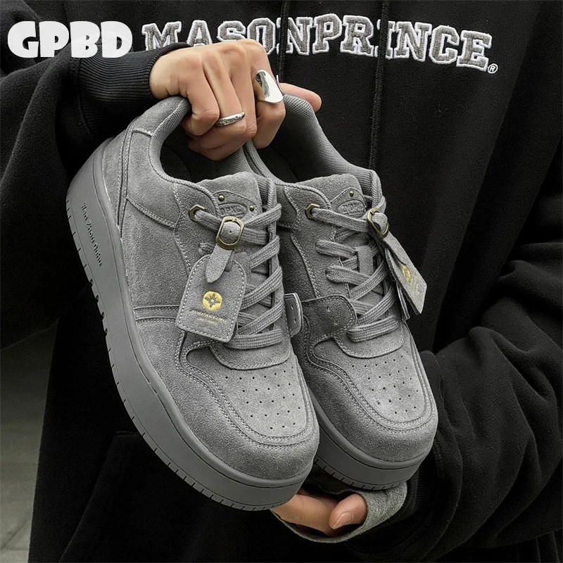 

GPBD Casual Board Shoes for Men and Women 2025 New Autumn Thick-soled Height-increasing Niche Design, Trendy and Fashionable