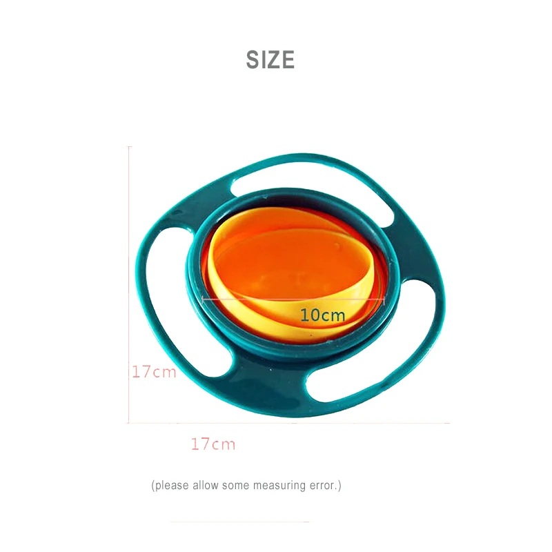 Universal Gyro Bowl 360 Grad Drehung auslaufs ichere Fütterung schalen für Baby Training Kinder Rotary Balance Neuheit Kreisel – Detail 5