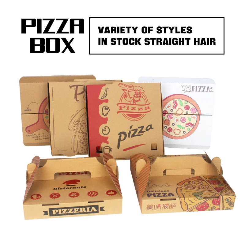 Caja biodegradable personalizada para pizza, caja de cartón a granel, precio de fábrica, alta calidad