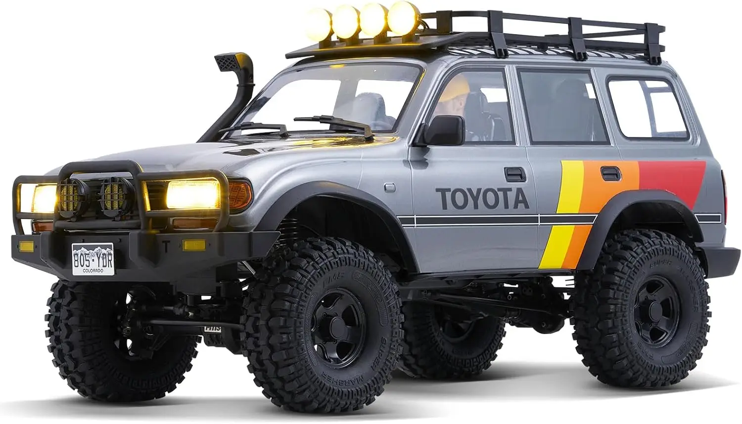 FMS 1/10 Scale LC80 RC Crawler FCX10 Toyota Rock Crawler with Lighting Hobby Grade Offroad Car for Adults Requires Assembly