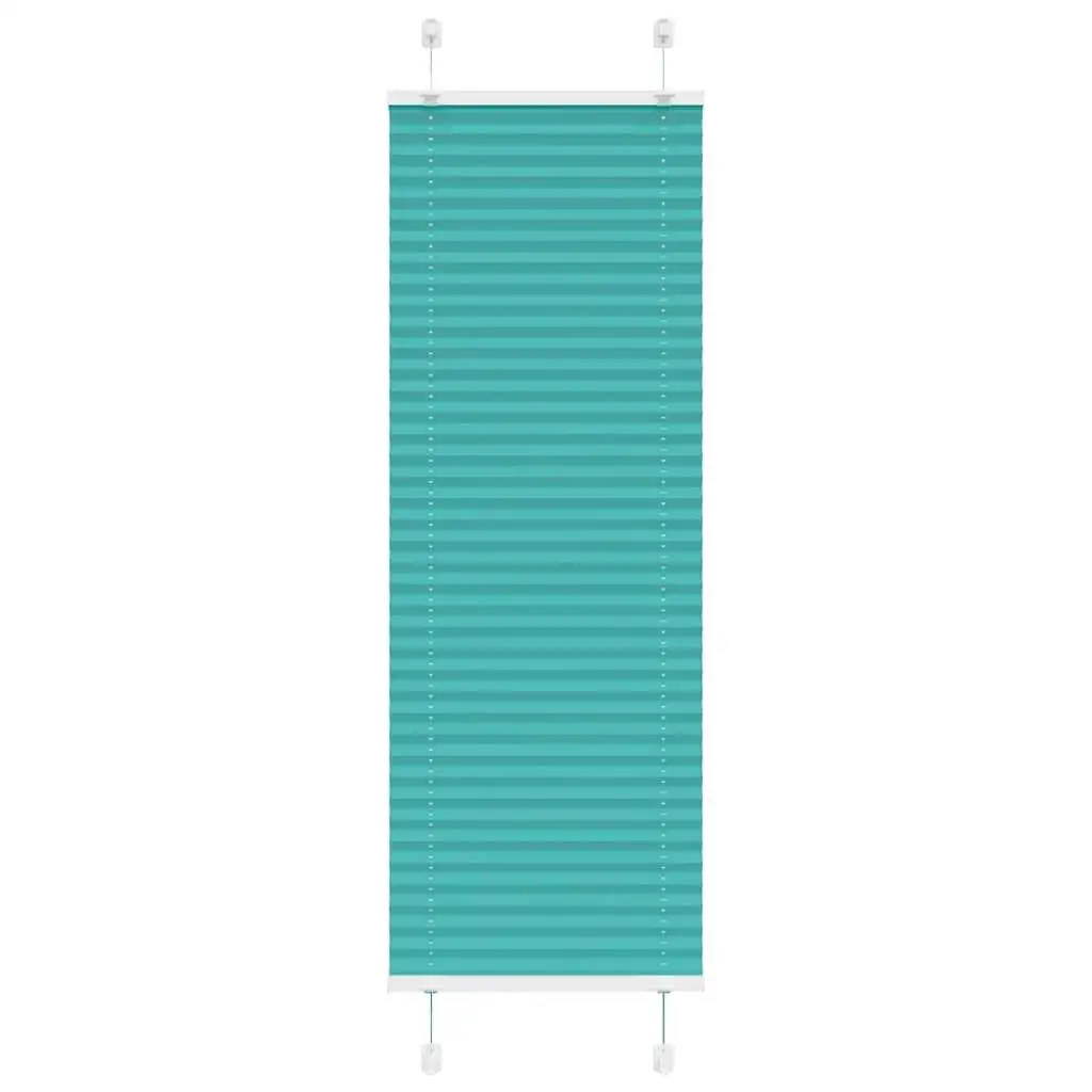 Petrol Green Pleated Blinds 40x150 cm, Polyester Fabric, Width 39.4 cm - Stylish Window Covering