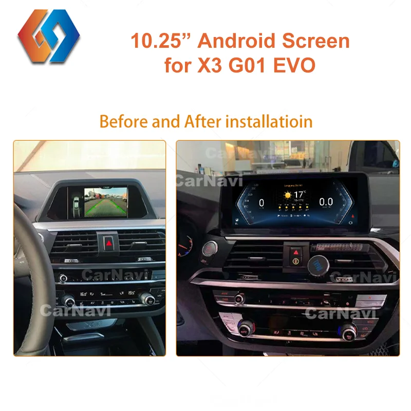 For BMW X3 X4 G01 G02 EVO New ID8 Android 12 With 8 Core 256G Rom Built-in WiFi Bluetooth5.0 TV 4G LTE Real HD Multimedia Stereo