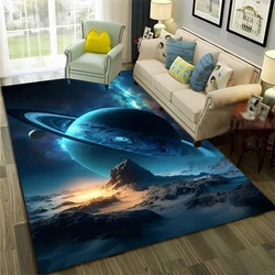 3D Universe Space Galaxy Planet Star Carpet Rug for Home Living Room Bedroom Sofa Doormat Decor,Kid Area Rug Non-slip Floor Mat