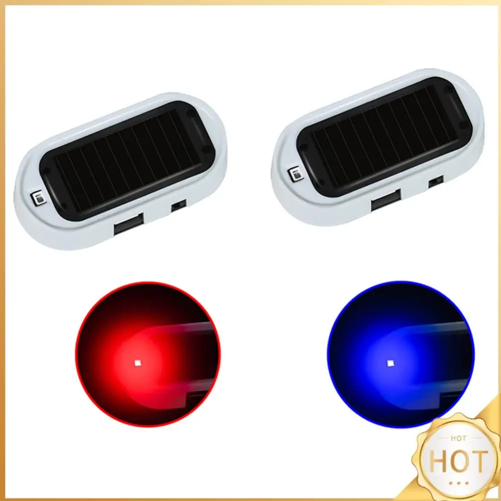 

Simulated Dummy Alarm Solar Powered Blue/Red Light Wireless Warning Anti-Theft Caution Lamp Simulated Car LED Warning Light