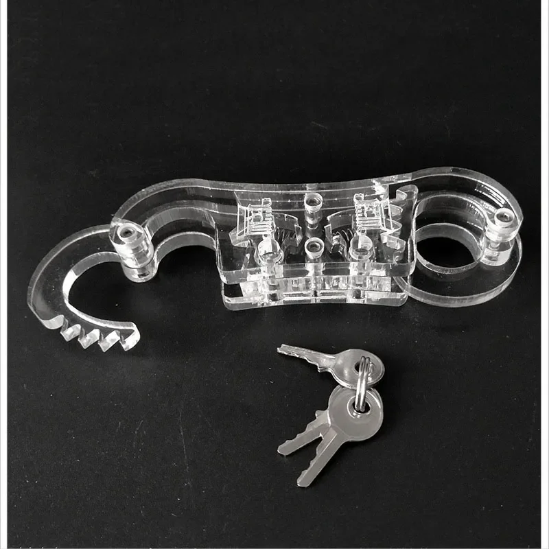 Stainless Steel&Crystal&Faux Leather Thumb Finger Gear Cuffs Lockable BDSM Toe Hand Slave Restraint Torture Adult Sex Toys