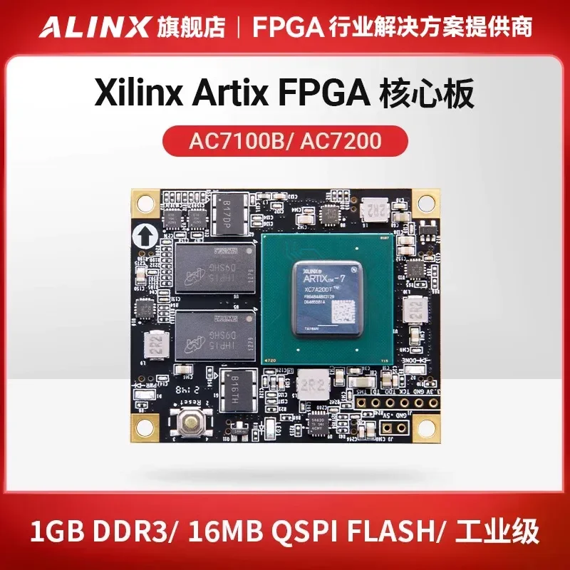 for Xilinx Artix-7 FPGA Core Board 7A200T 100T Black Gold Industrial Communication Video Development Module