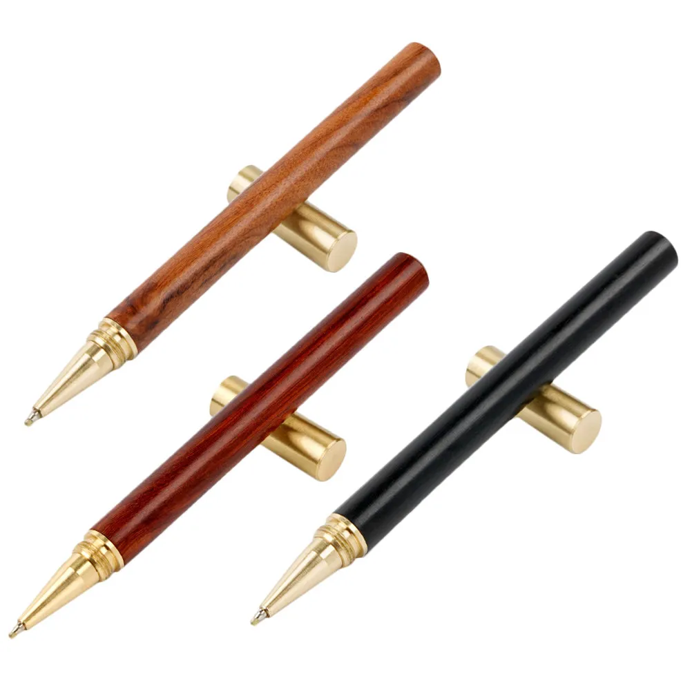 

Набор из 3-х гелевых ручек премиум-класса с деревянным корпусом и латунными элементами, с тонким наконечником для плавного письма, для офиса, бизнеса, школы, дома, повседневного использования, портативный набор канцелярских принадлежностей