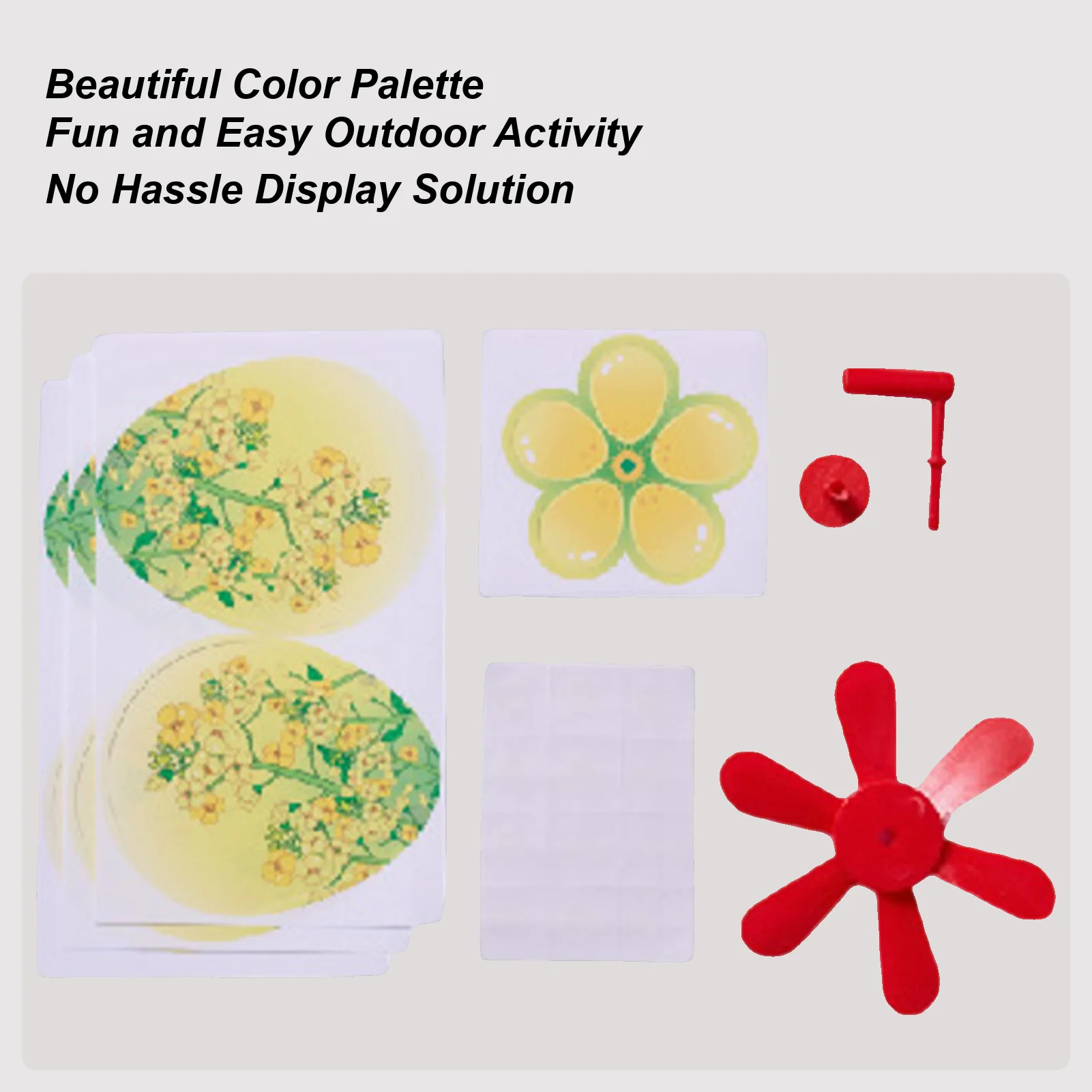 

Wind Spinners Outdoor Rape Flower Windmill Kids Toys Handmade Colorful Windmill Creation Material Package Decoration Children's