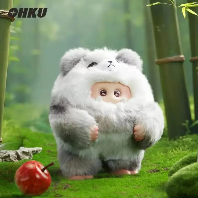 本物のふわふわ笑いモンスター毛皮の森ビニールブラインドボックス第二世代アニメアクションフィギュア漫画装飾おもちゃペンダントギフト