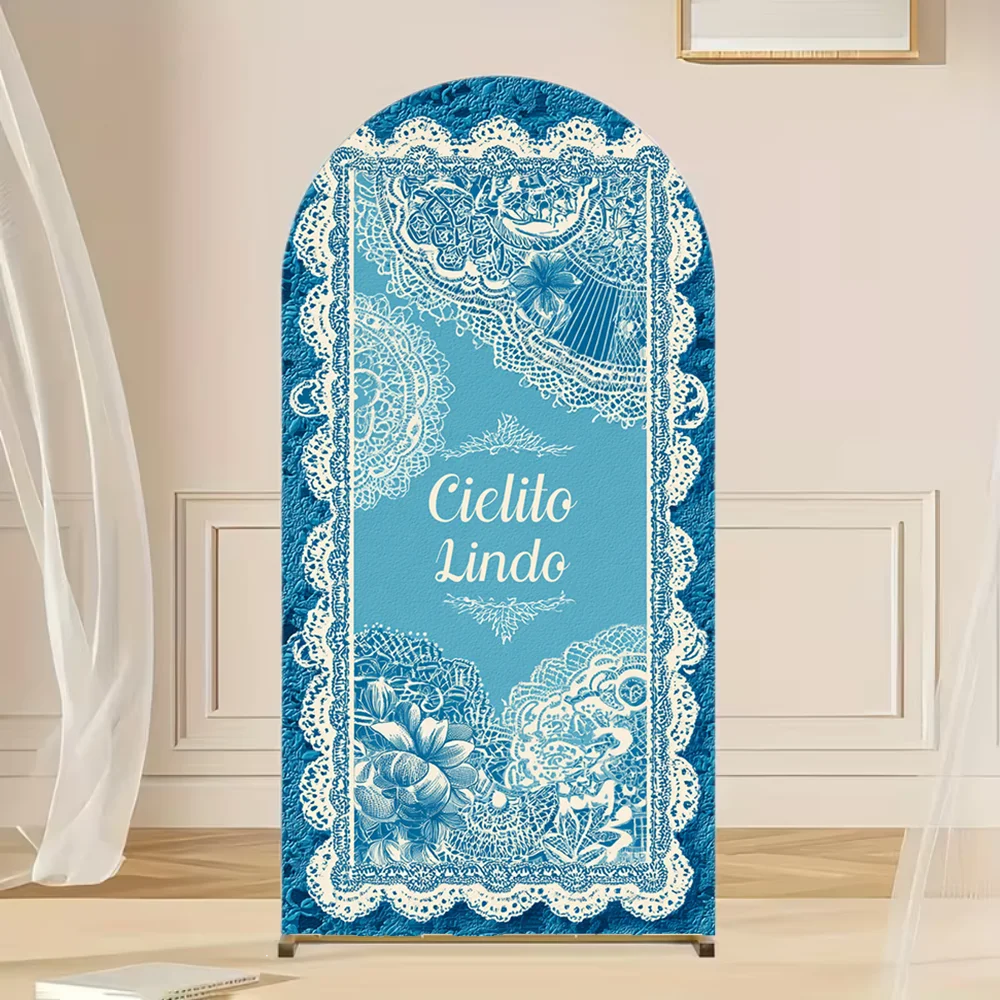 Custom 2-Sided Cielito Lindo Mexican Fiesta Birthday Wedding Bridal Shower Covers Chiara Arch Background Decor Backdro