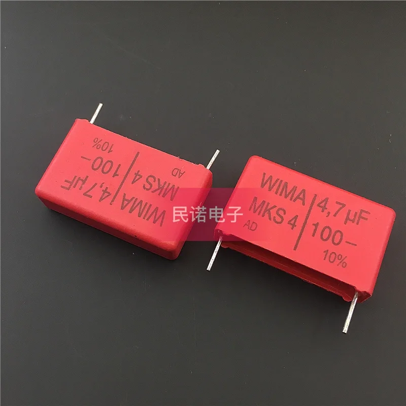 

5/10/50pcs German WIMA Film Capacitor MKS4 100V 4.7UF 100V 475 4U7 Pitch 27.5mm Audio passive capacitor