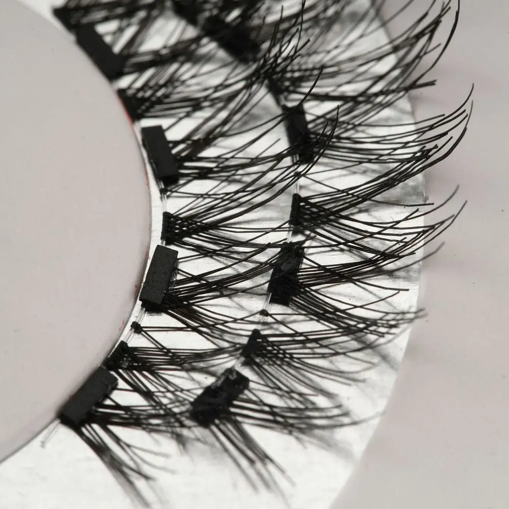 Natural Long Magnetic Eyelashes Easy to Wear Reusable Fake Eyelashes Handmade No Glue No Magnetic Eyeliner Need Eye Makeup Tools