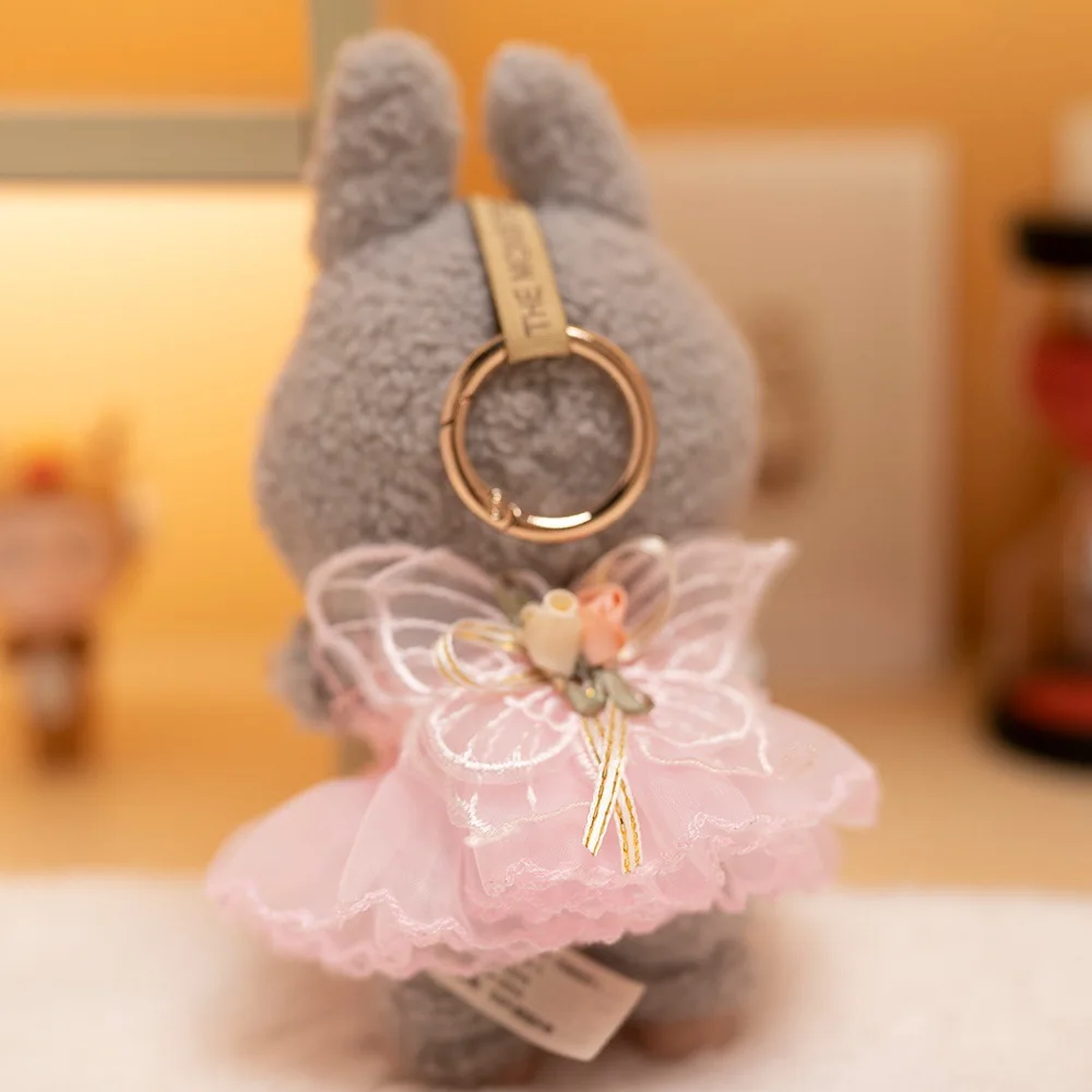 Vestido de Casamento Borboleta para Bonecas Labubu Idol, Roupas Plush Hoodie, Acessórios Kawaii, Roupas Korea Kpop Exo 17cm