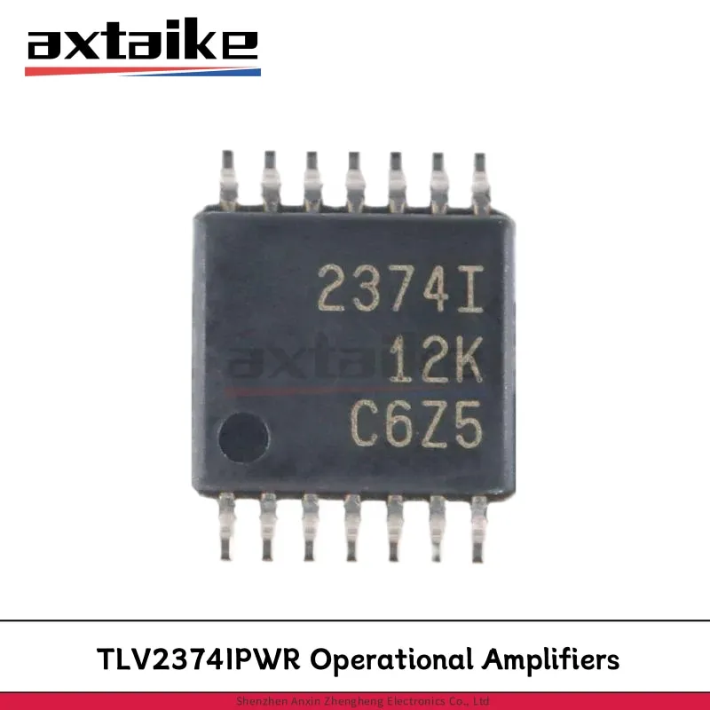 5PCS TLV2374IPWR 2374I TSSOP-14 500µA/Ch 3MHz Rail-to-Rail Input and Output Operational Amplifiers With Shutdown IC TLV2374