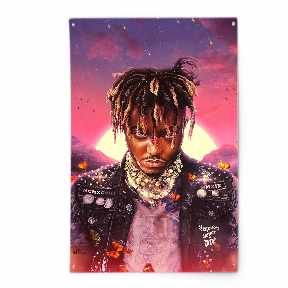 J-Juice Wrld Rapper Flag DIY Flag For Family Group Party Living Room Home Dorm Decor Wall Art Decor Banner