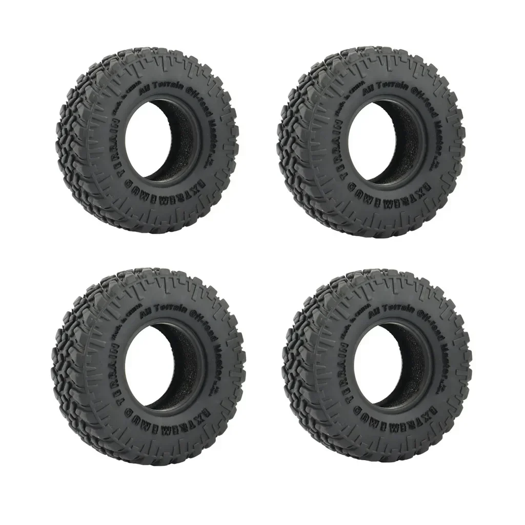 

4PCS 1.0" Soft Rubber All Terrain Wheel Tires 50*20/54*23mm for 1/24 RC Crawler Car Axial SCX24 90081 Upgrade Tyres