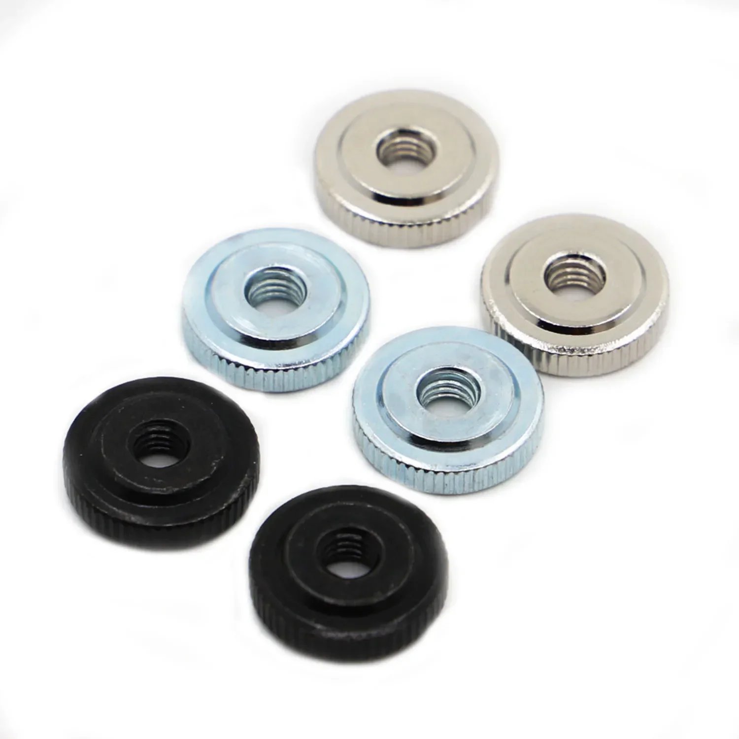 M3 M4 M5 M6 M8 M10 Blue Zinc / Black Zinc / Nickel Plated Carbon Steel DIN467 GB807 Handle Nuts Knurled Thumb Nuts