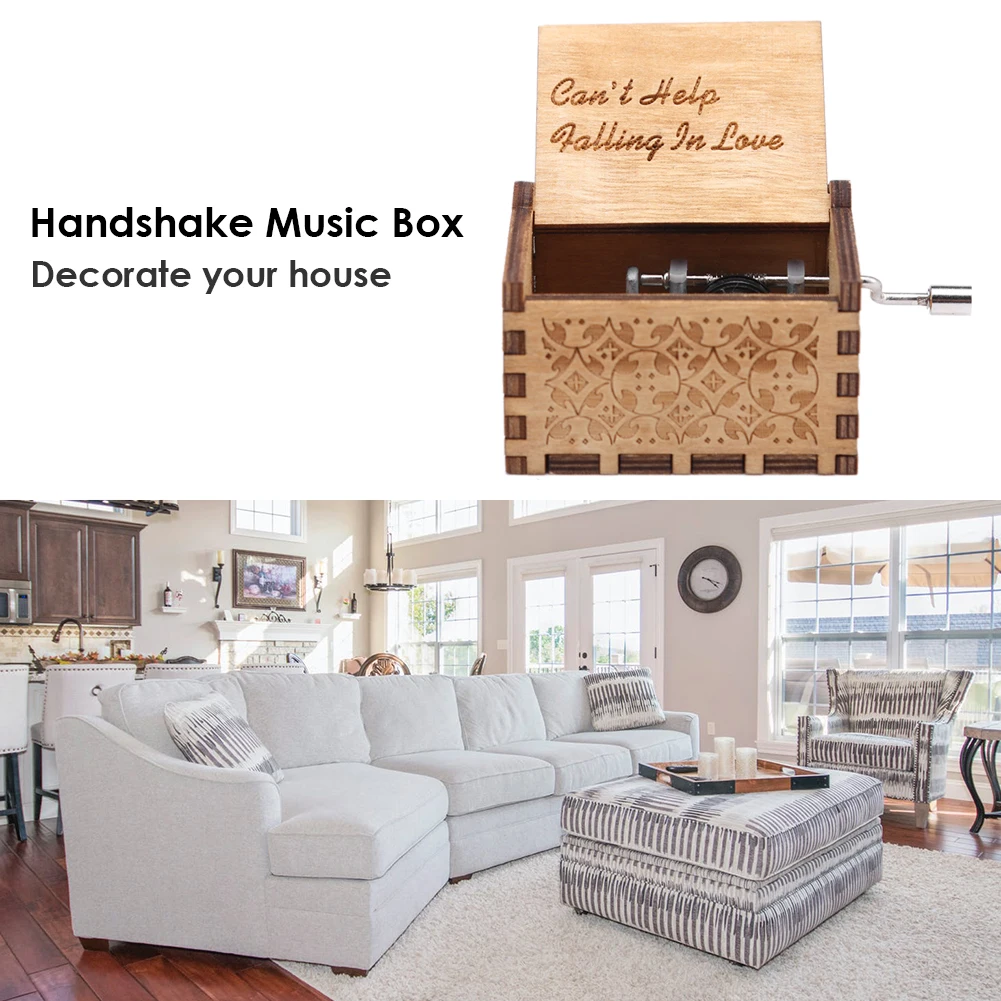 Wooden Engraved Musical Box Exquisite Graduation Music Box Creative Manual Fashion Antique Carved for Friends Kids Boys Girls