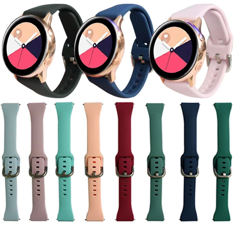 

Оригинальный силиконовый спортивный ремешок 20 мм для Samsung Galaxy Watch 3 41 мм/Active 2/Gear Sport Smartwatch, браслет для Huawei GT 2 42 мм